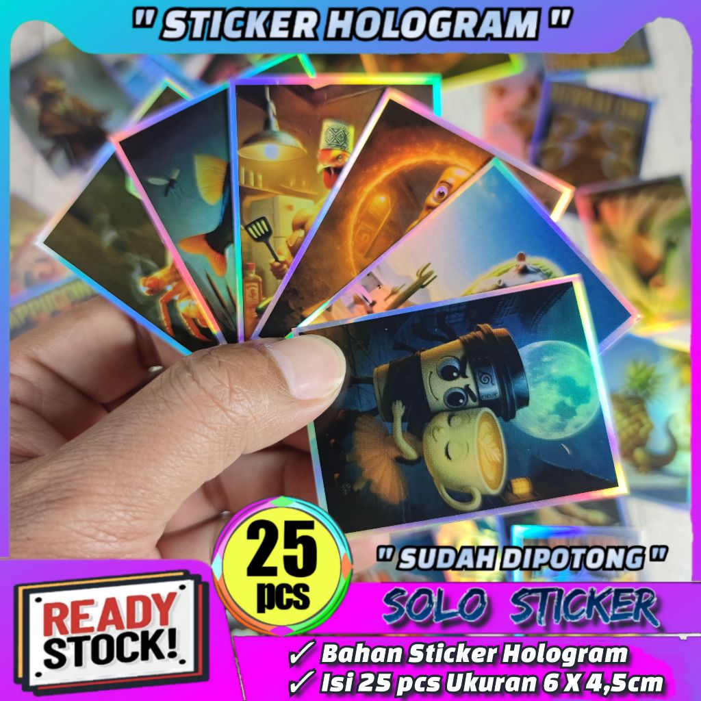 

Sticker Hologram Anomali Tung Tung Sahur 25 pcs Sudah Dipotong