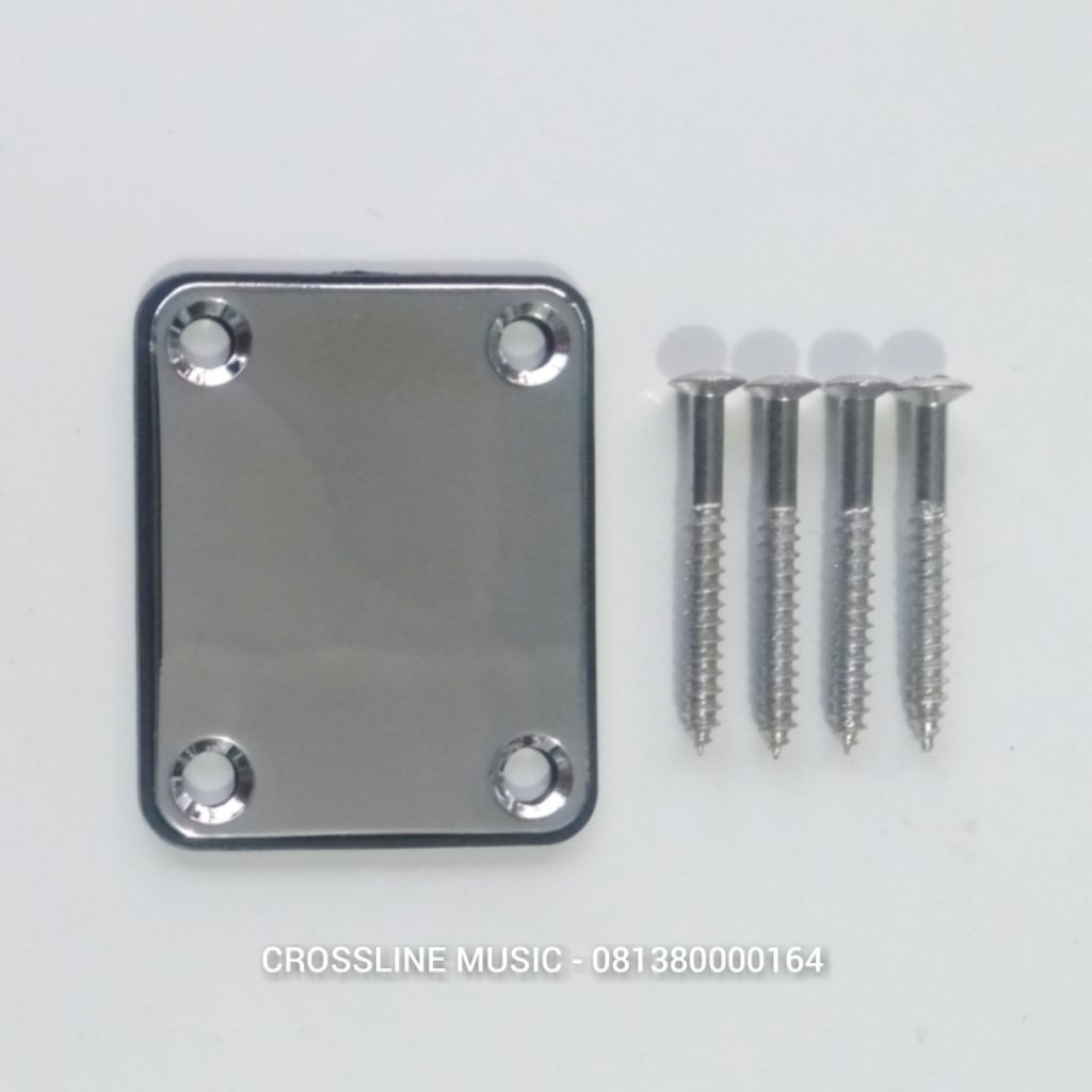 neck plate plat neck gitar & bass bisa utk squier fender gnl samick peavey jackson hamer slammer kra