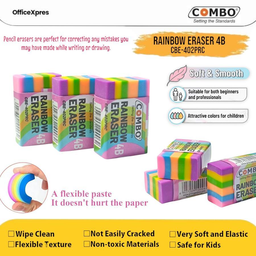 

[ 1 PC ] ERASER PENGHAPUS STIP COMBO RAINBOW CBE-402PRC
