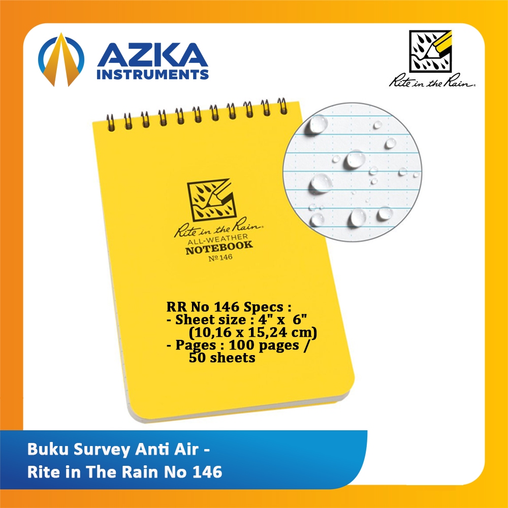 

Buku Survey Lapangan Anti Air - Buku Rite in The Rain RR No 146