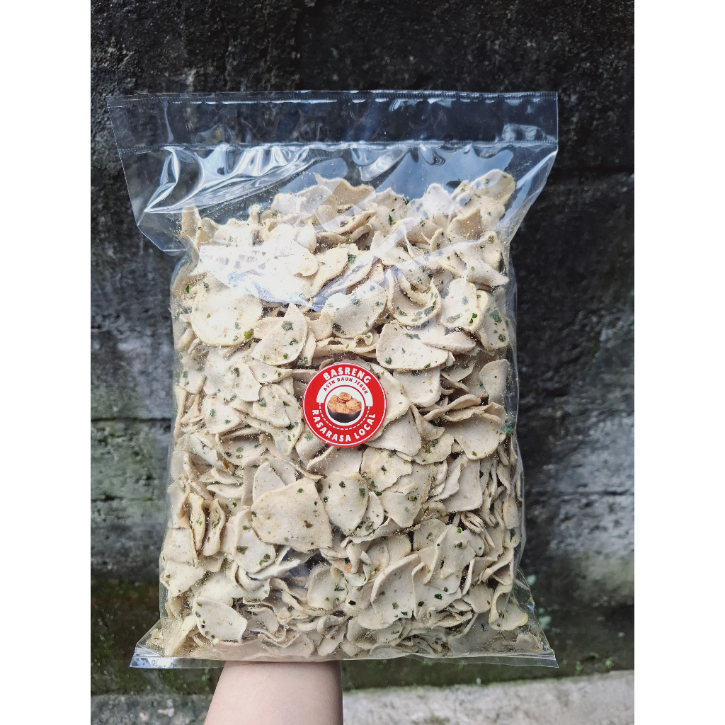 

Kripik Basreng Asin Daun Jeruk 1kg/Snack Cemilan Renyah Murah