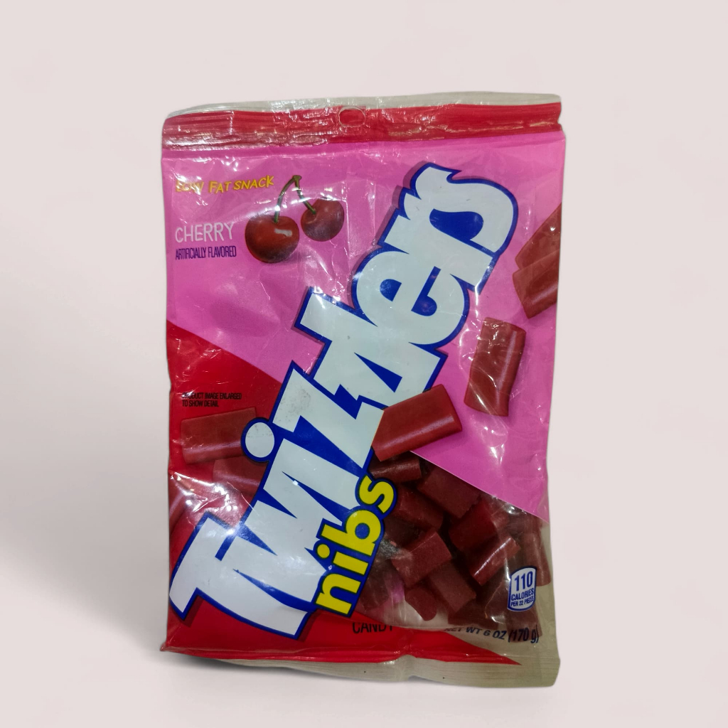 

permen candylicious Twizzlers nibs cherry low fat candy import USA 170gr