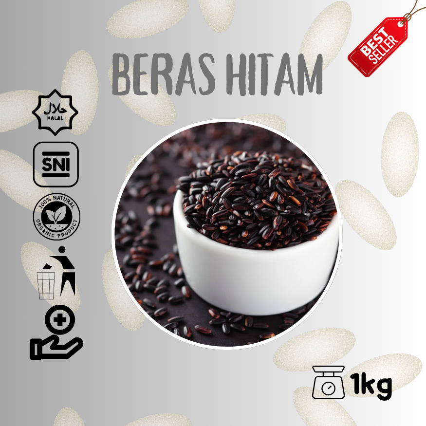 

Beras Hitam | Beras Hitam Organik Premium I Sehat & Kaya Antioksidan | 1KG I