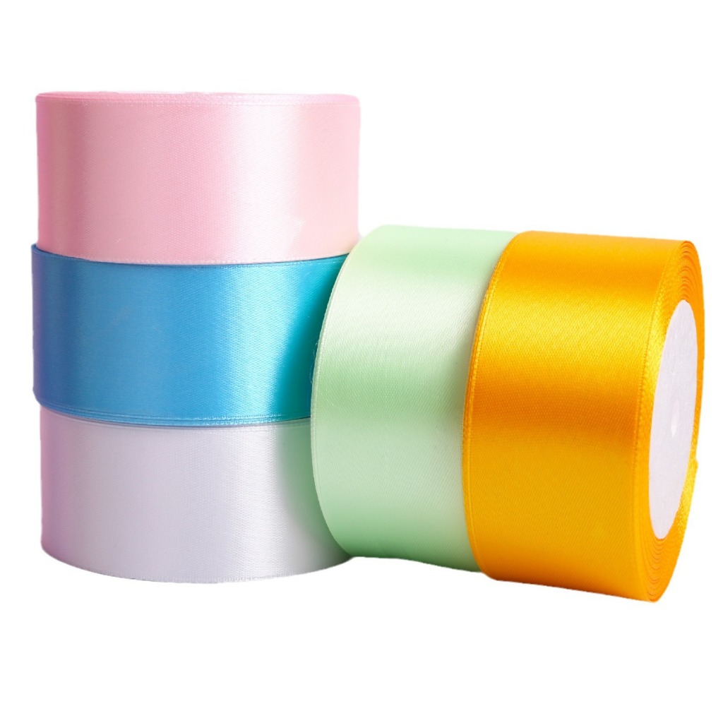 

( 1 Roll ) Pita Satin Polos 4 cm - 25 yard / 22 meter PREMIUM