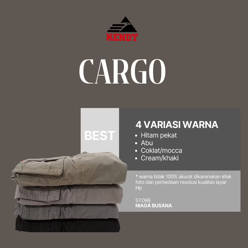 Celana Cargo Pria Pendek Kendy Karet Pinggang