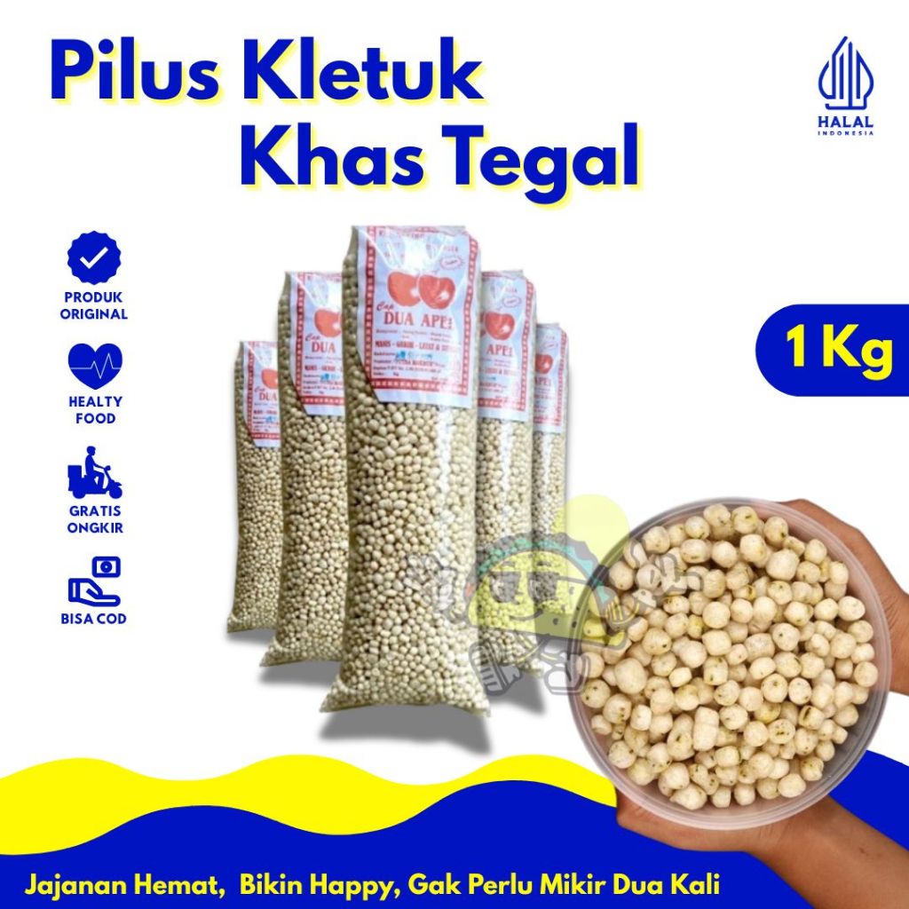 

Pilus Kletuk Asli Tegal 1kg Dua Apel (Gurih Renyah Bikin Nagih!)