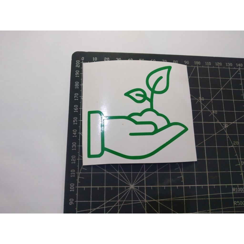 

stiker cutting go green