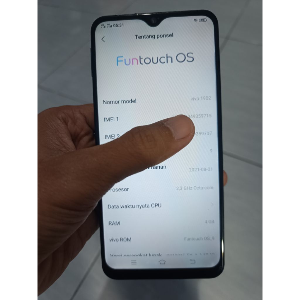 mesin vivo y17 4/128 normal