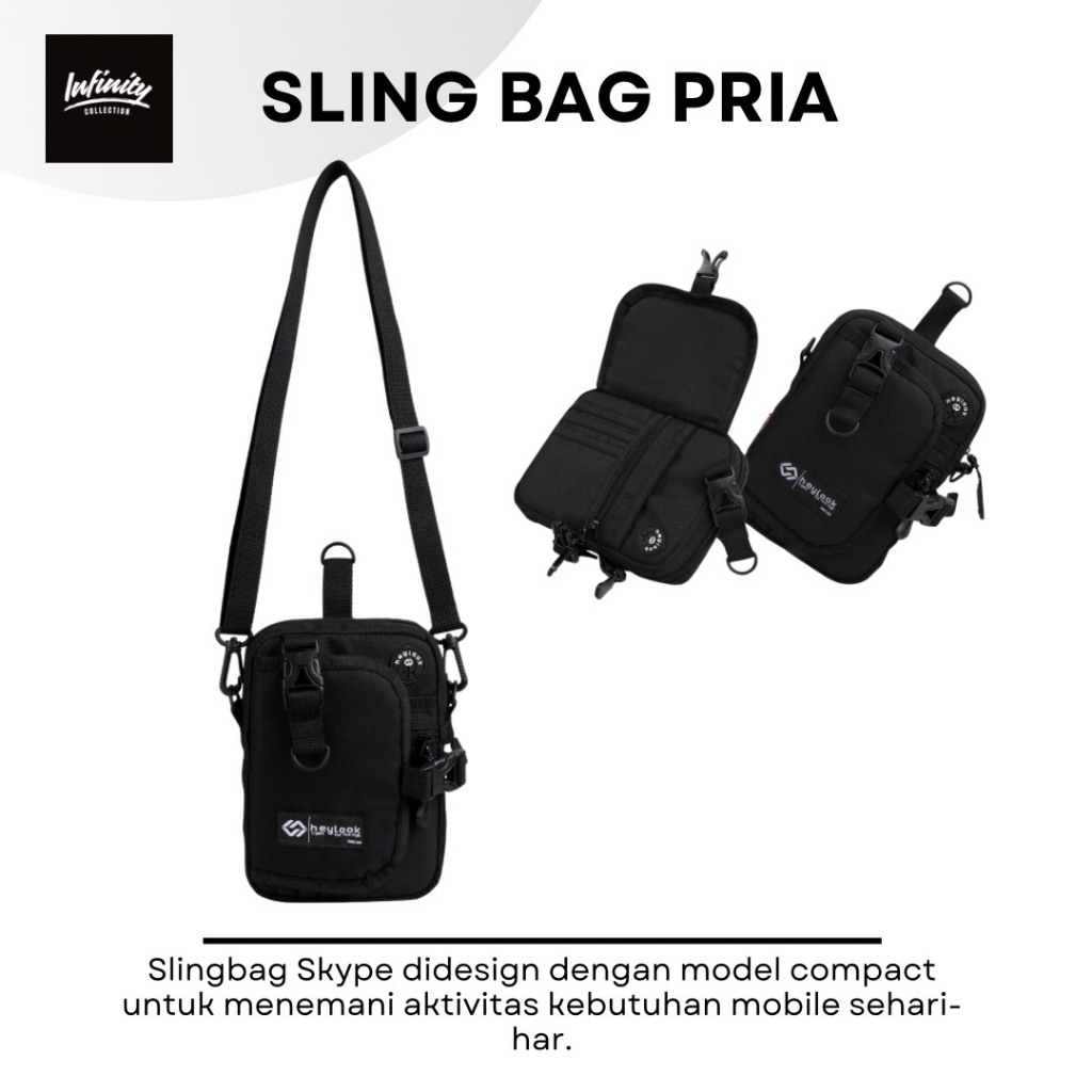 Tas Selempang Pria Sling Bag Mini Cowok Skype