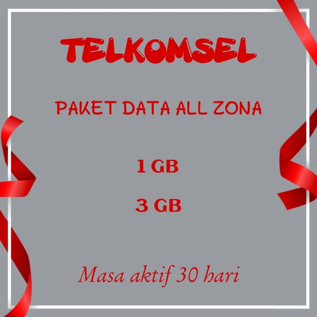 PAKET DATA ALL ZONA DIGITAL INTERNET TELKOMSEL SIMPATI AS LOOP 1 GB 2 GB 3 GB 4 GB 5 GB 8 GB 10 GB 1