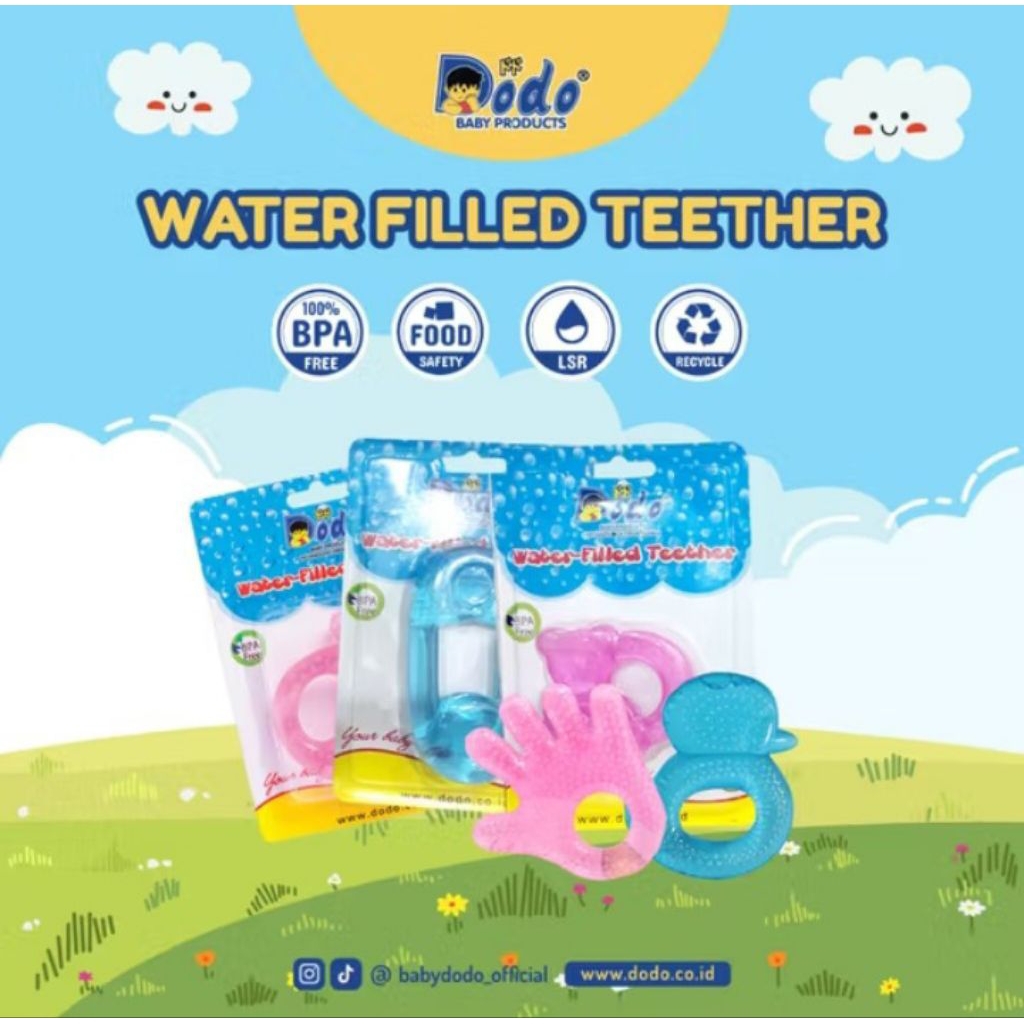 Dodo Water Filled Teether | Dodo Mainan Gigitan Bayi | Gigitan Bayi Bermotif Isi Air