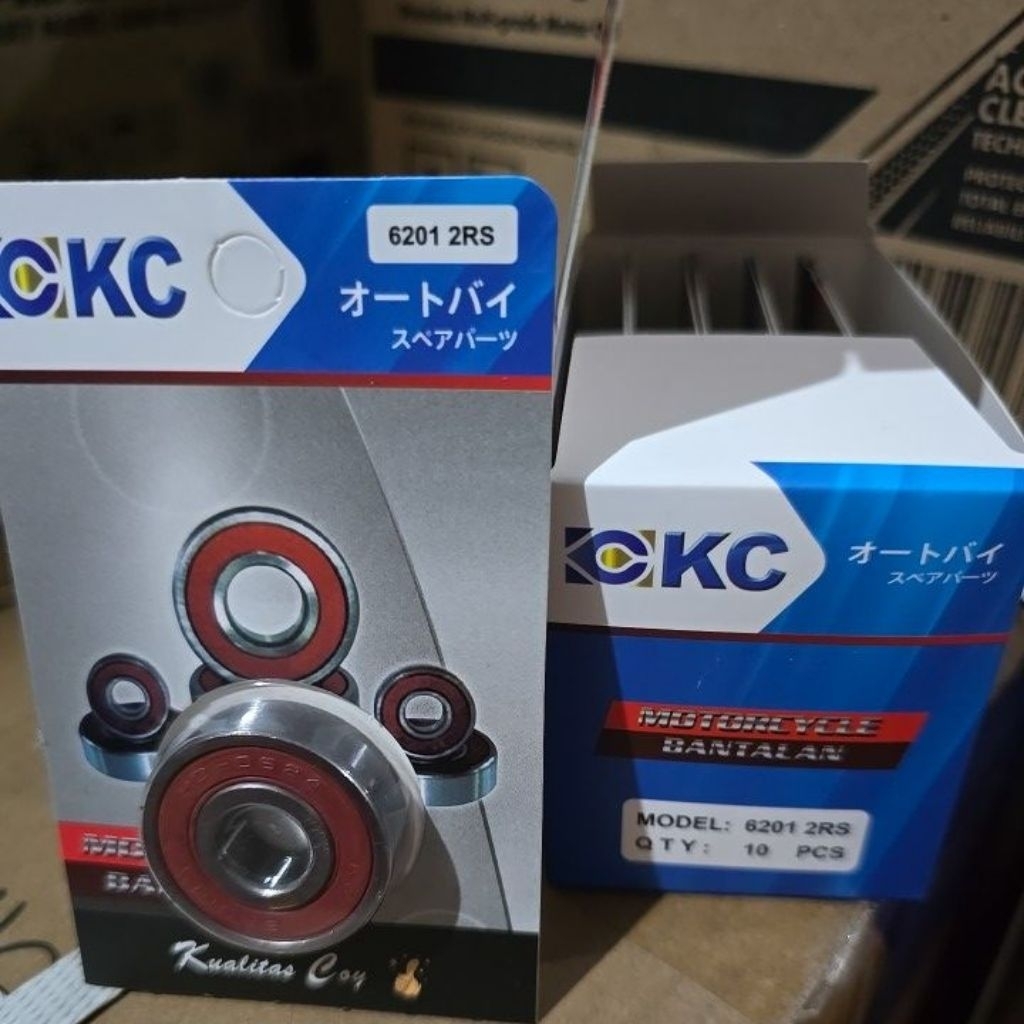 BEARING LAHER RODA DEPAN ISI 10 PCS MEREK KC 6201 2RS.BUAT RODA DEPAN SEMUA MOTOR HONDA MATIC ATAU B