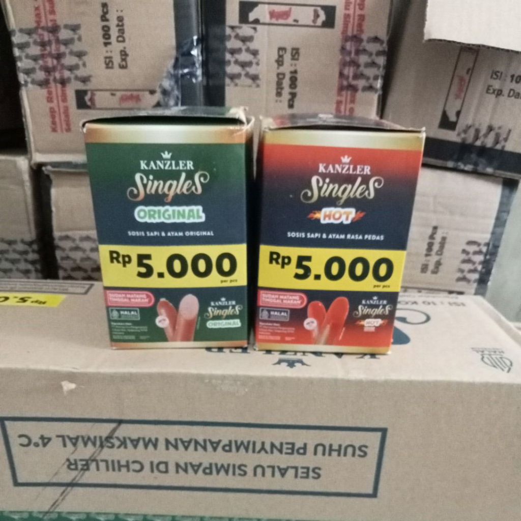 

1 BOX KANZLER SINGLES SOSIS 35gr GOCENG SUDAH MATANG TINGGAL MAKAN 1(BOX) ISI 15 PCS 1 BOX
