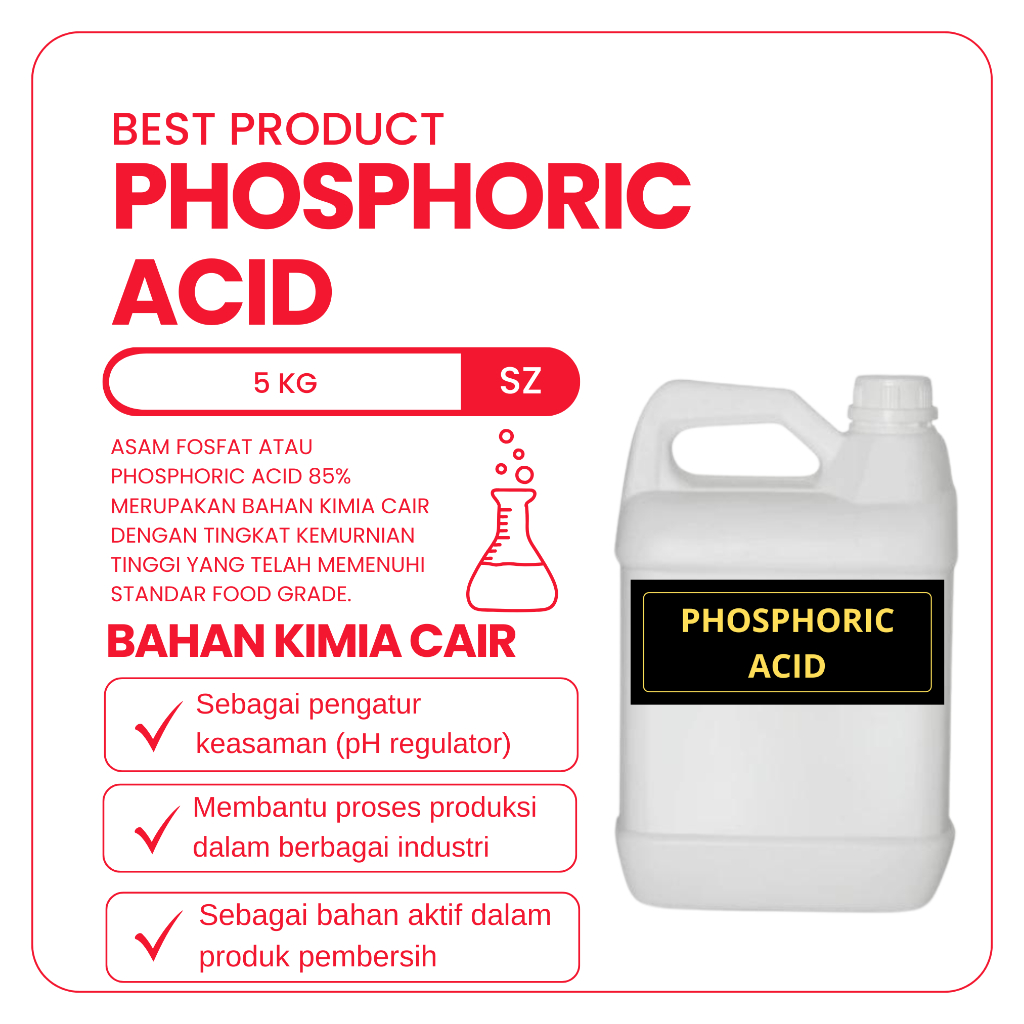 Phosphoric Acid/Asam Fosftat 85% Food Grade 5Kg