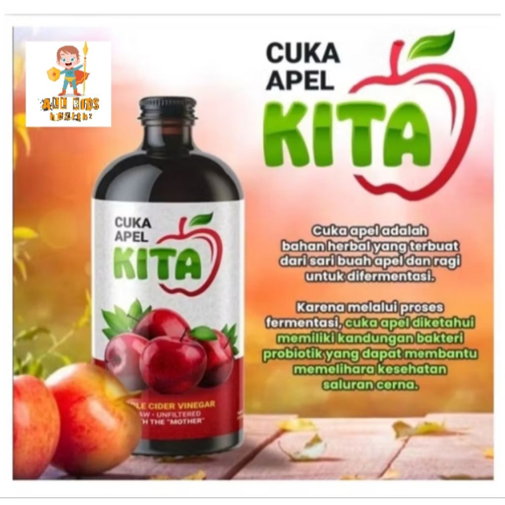

CUKA APEL KITA Apple Cider Vinegar With The Mother 300 ML (AS)