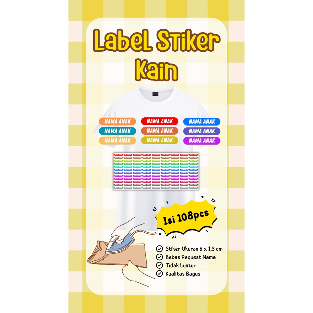 

LABEL STIKER KAIN / LABEL STIKER BAJU