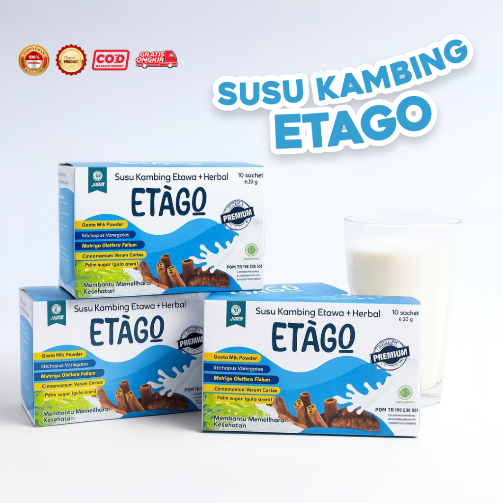 

ETAGO SUSU KAMBING ETAWA + Herbal ISI 10 SACHET Original GRATIS JAHE MERAH