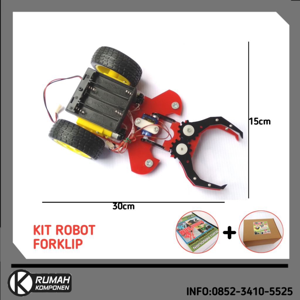 Robot Transporter Wirelles Pemindah barang tanpa kabel Gripper capit servo