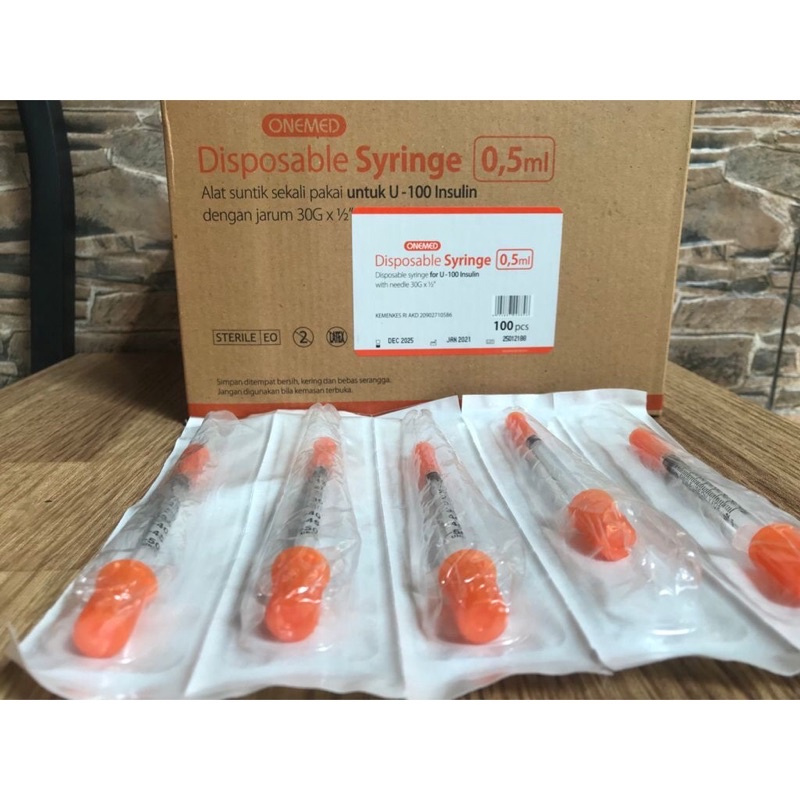 Alat Suntik 0.5 Ml Onemed Spuit Insulin 0.5cc Box