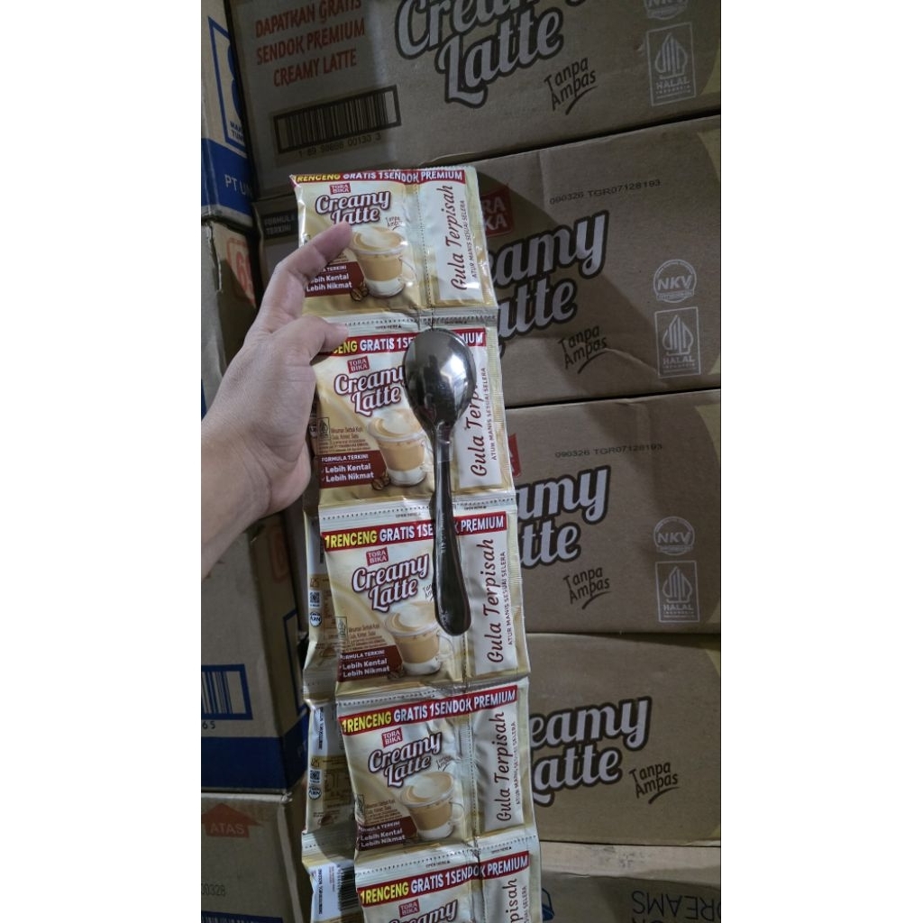 

creamy latte 1 renceng free sendok