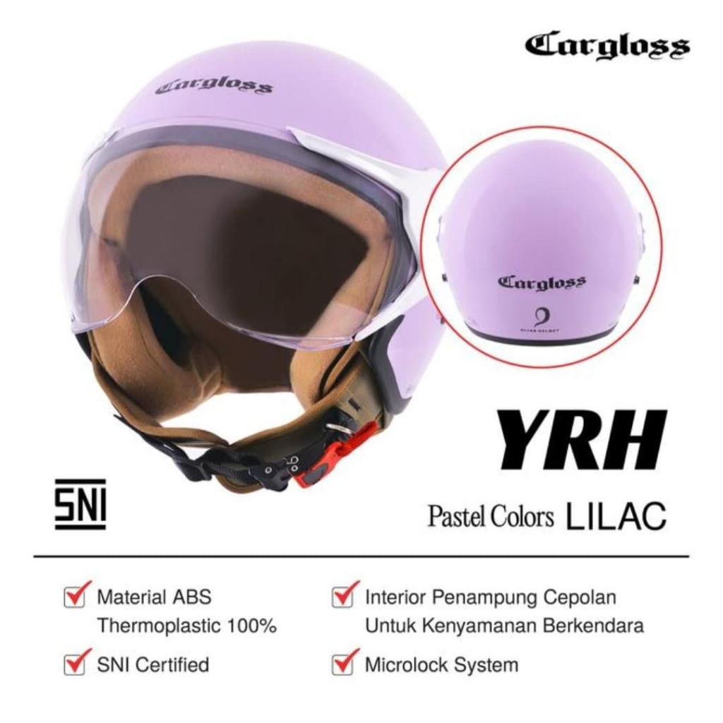 HELM CARGLOSS HIJAB YRH SOLID ORIGINAL 100%| CARGLOSS HELMET HIJAB SNI