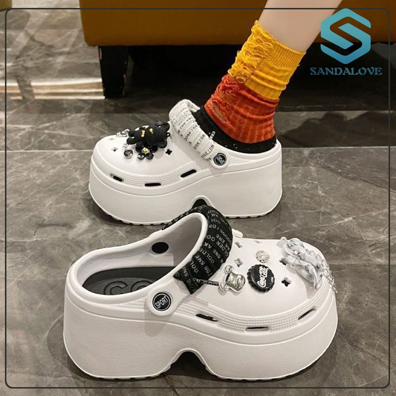 SANDALOVE Sendal Wanita Musim Panas - Sendal Jaring Kodok, Sendal Karet Fuji, Anti Slip & Bahan EVA