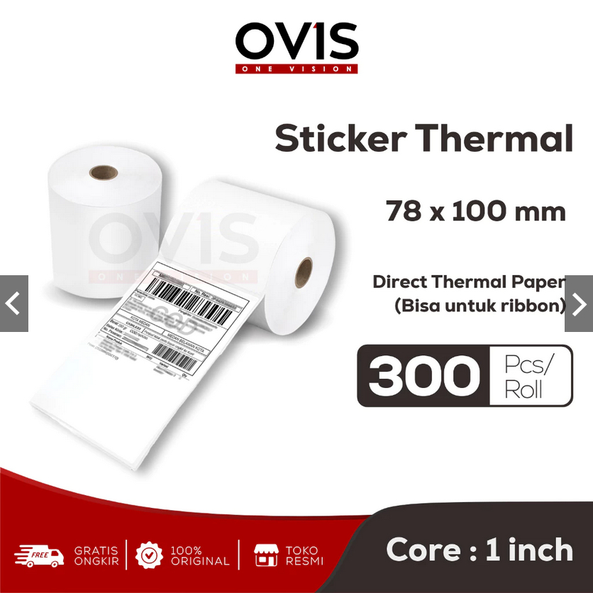 

Sticker Label Resi Thermal 78x100mm 500pcs / Label Pengiriman Ekspedisi