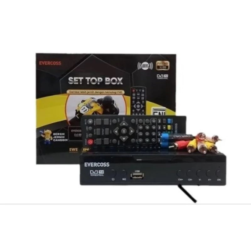 EVERCOSS STB SET TOP BOX Set Top Box TV Digital DVB-T2 Evercoss tipe STB MA