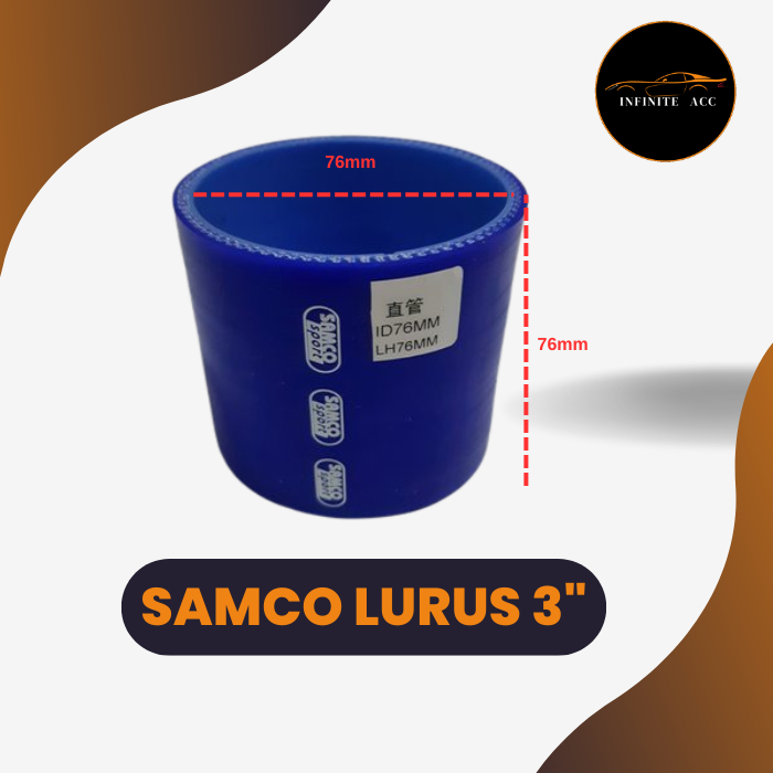 Hose SAMCO Lurus Straight 3inch 76mm selang radiator mesin mobil