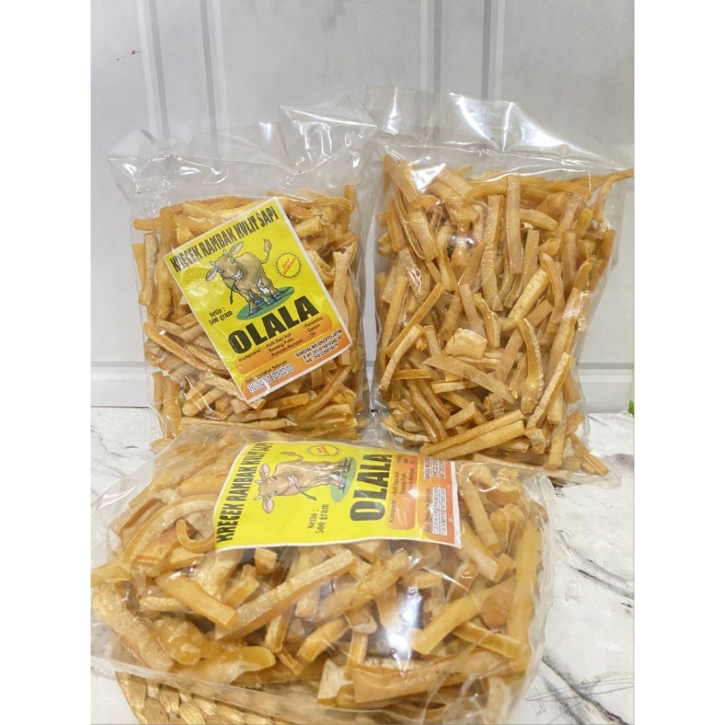 

KRECEK RAMBAK STIK MIE KULIT SAPI ASLI PREMIUM MURAH OLALA 500gr