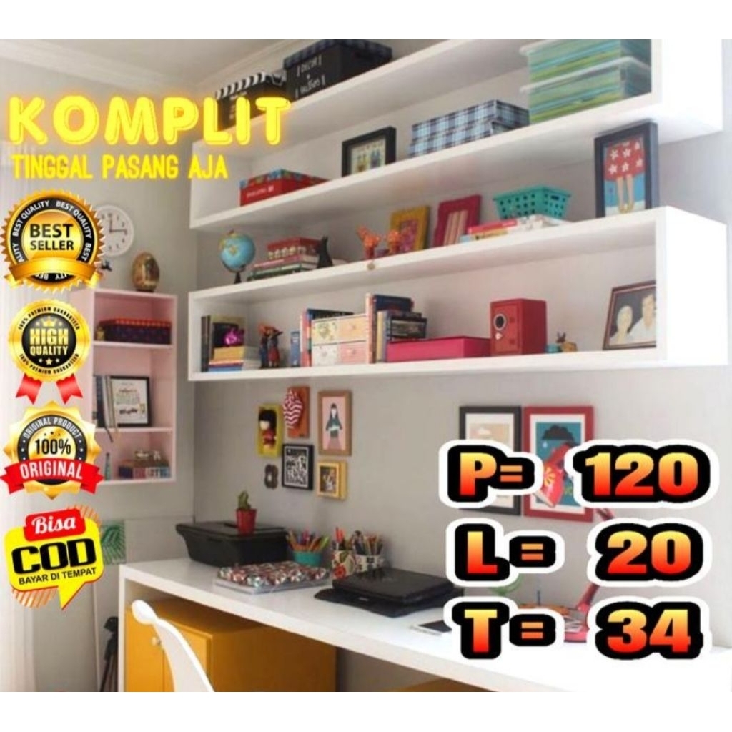 Rak dinding persegi panjang