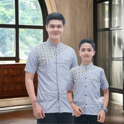 BELI Baju Couple Koko Anak Dan Ayah Lengan Pendek Terbaru BELI