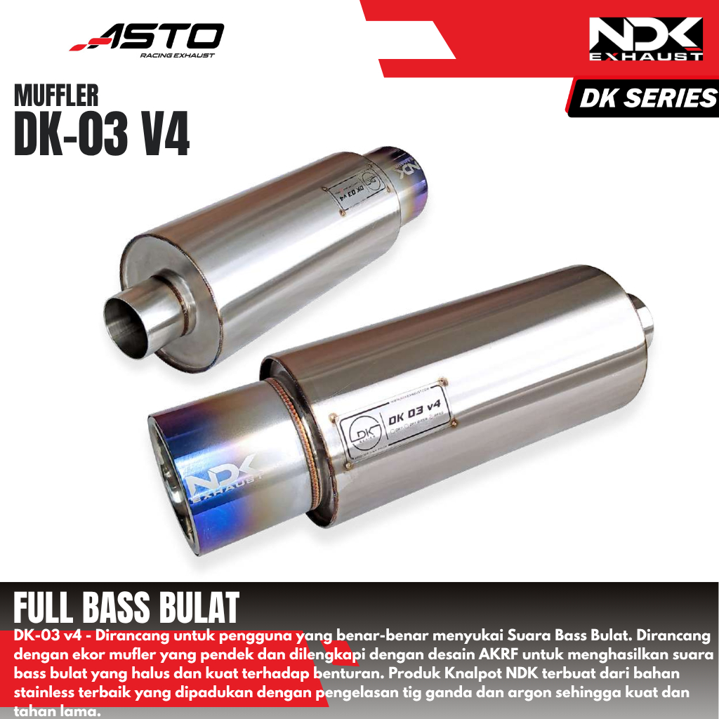 KNALPOT MOBIL NDK EXHAUST TYPE DK-03V4