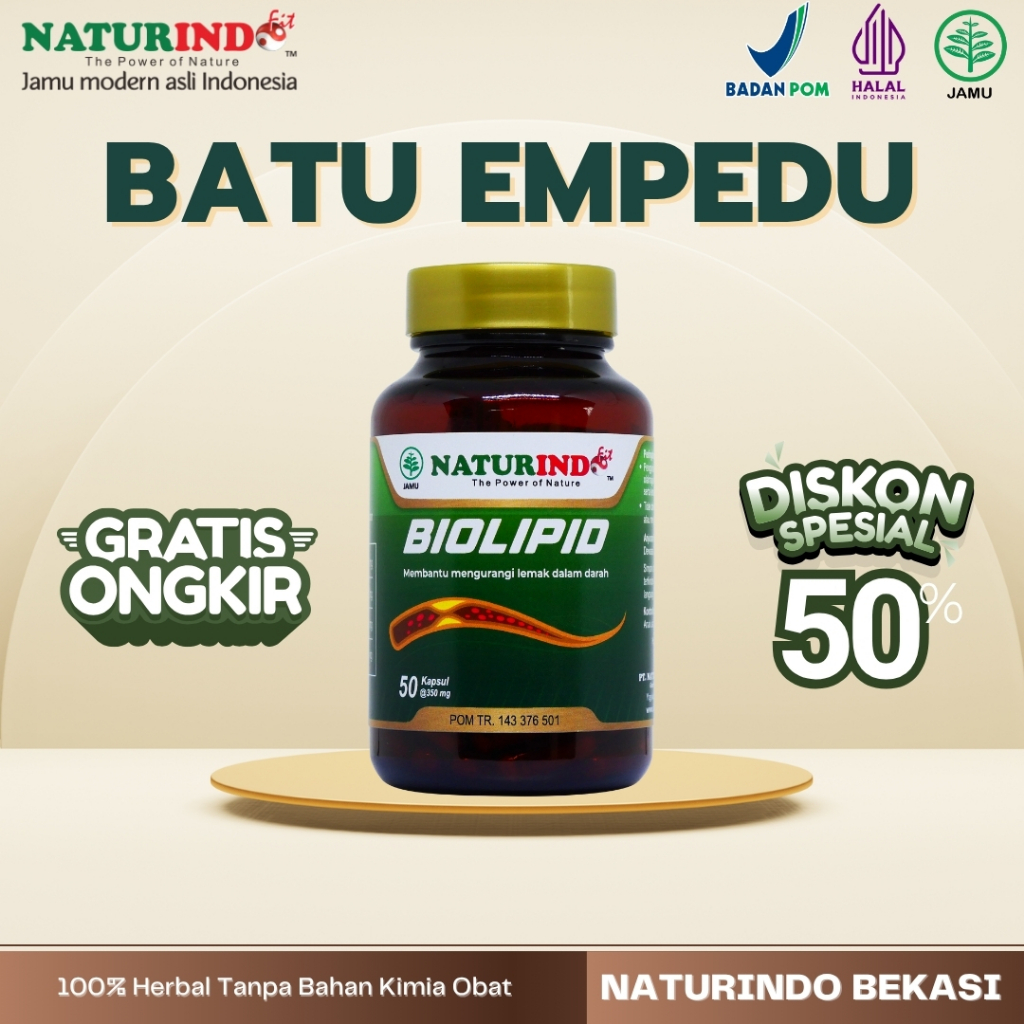 Obat Herbal Penghancur Batu Empedu Melarutkan Batu Empedu & Kolesterol Naturindo Hepatifit Biolipid