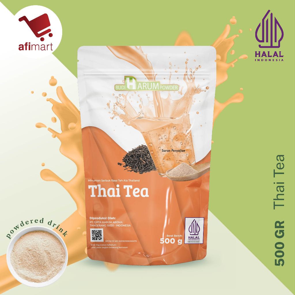 

Budi Harum Thai Tea 500gr / Minuman Serbuk rasa Teh Thailand