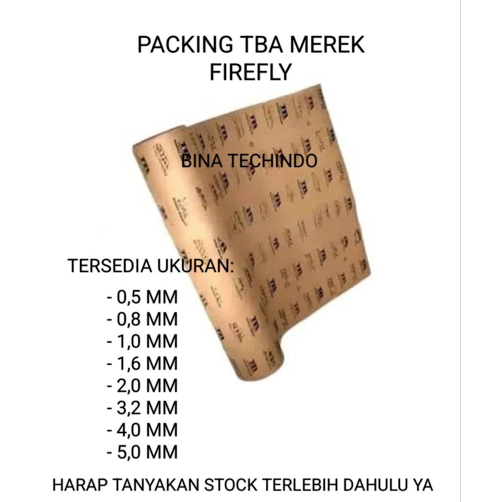 

FIREFLY PACKING TBA 0,5MM 0.5 MM / PACKING PAKING GASKET TBA FLANGE PAPER