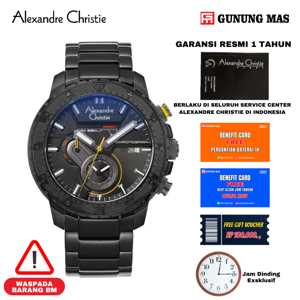 Jam Tangan Alexandre Christe AC 6627 MC || 100% Original