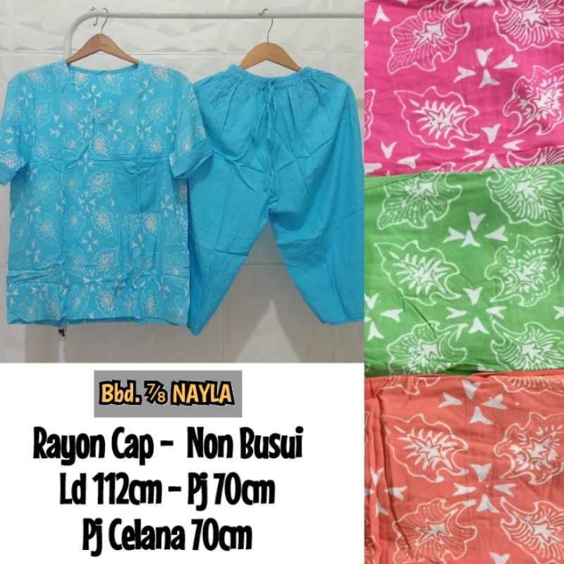 Piyama Jumbo Wanita, Baju Tidur Babydoll Batik Jumbo Celana Pendek
