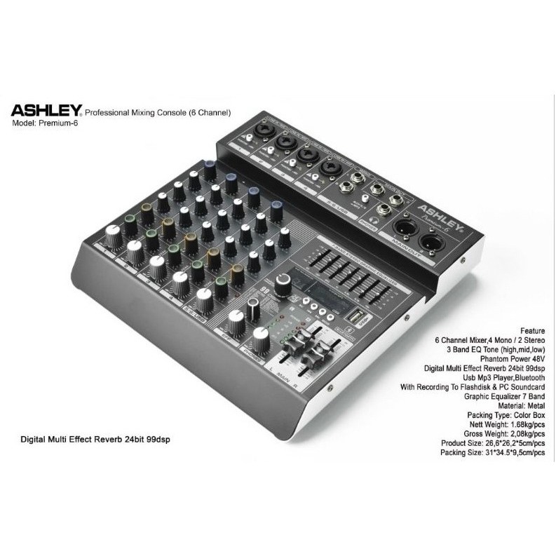 Mixer Ashley Premium-6 / Premium6 / Premium 6 6 Channel