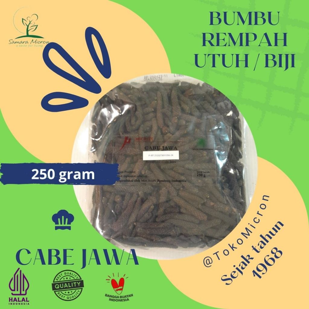 

Samara Micron - Cabe Jawa Utuh - Cabai Areuy Biji - 250 gr