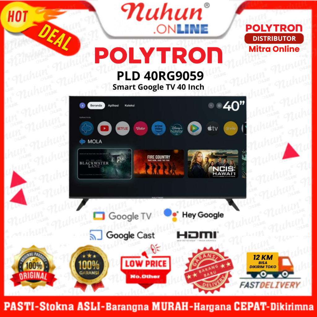POLYTRON Google TV 40 inch PLD 40RG9059 Smart Cinemax