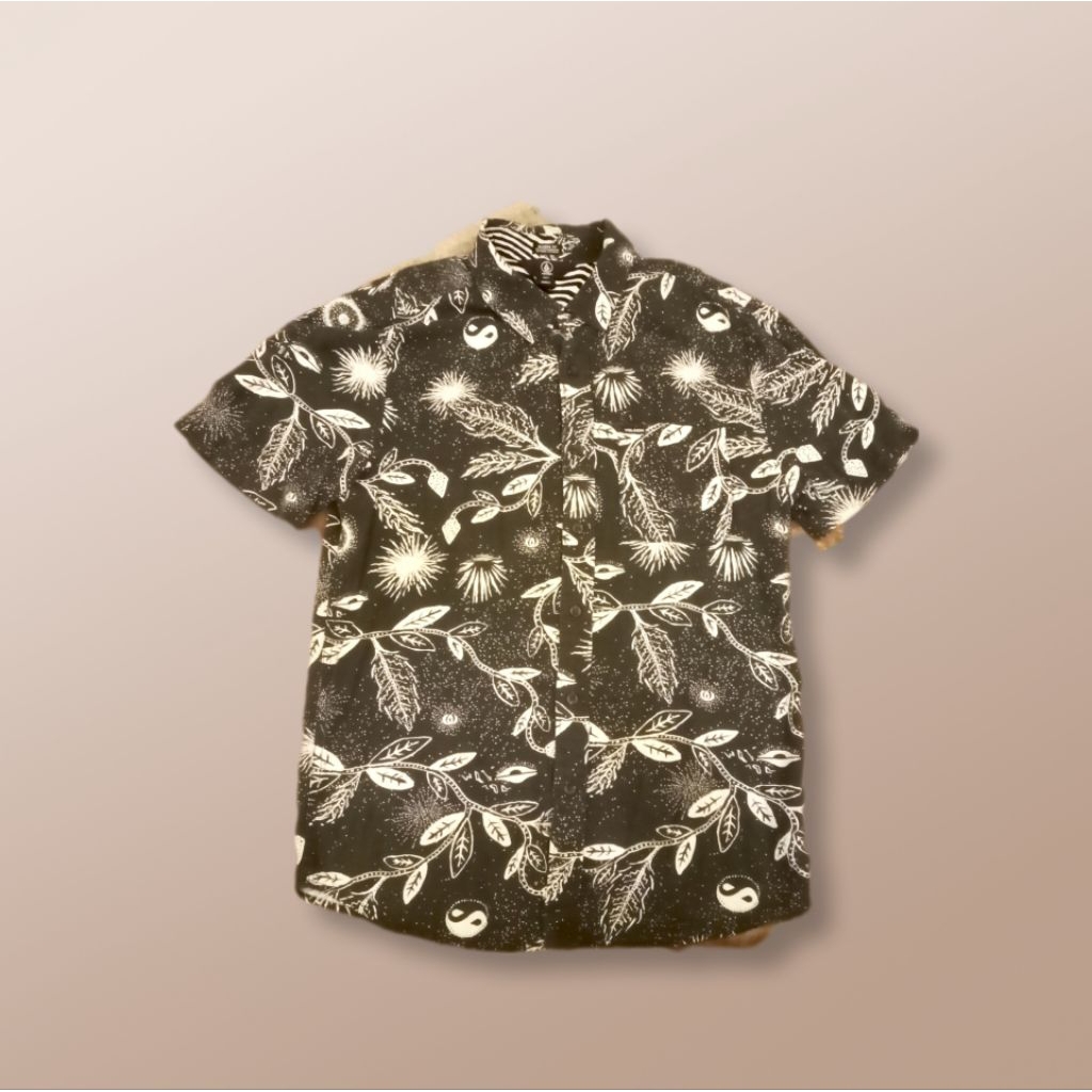 Kemeja hawai full print yin yang volcom hawaian shirt original