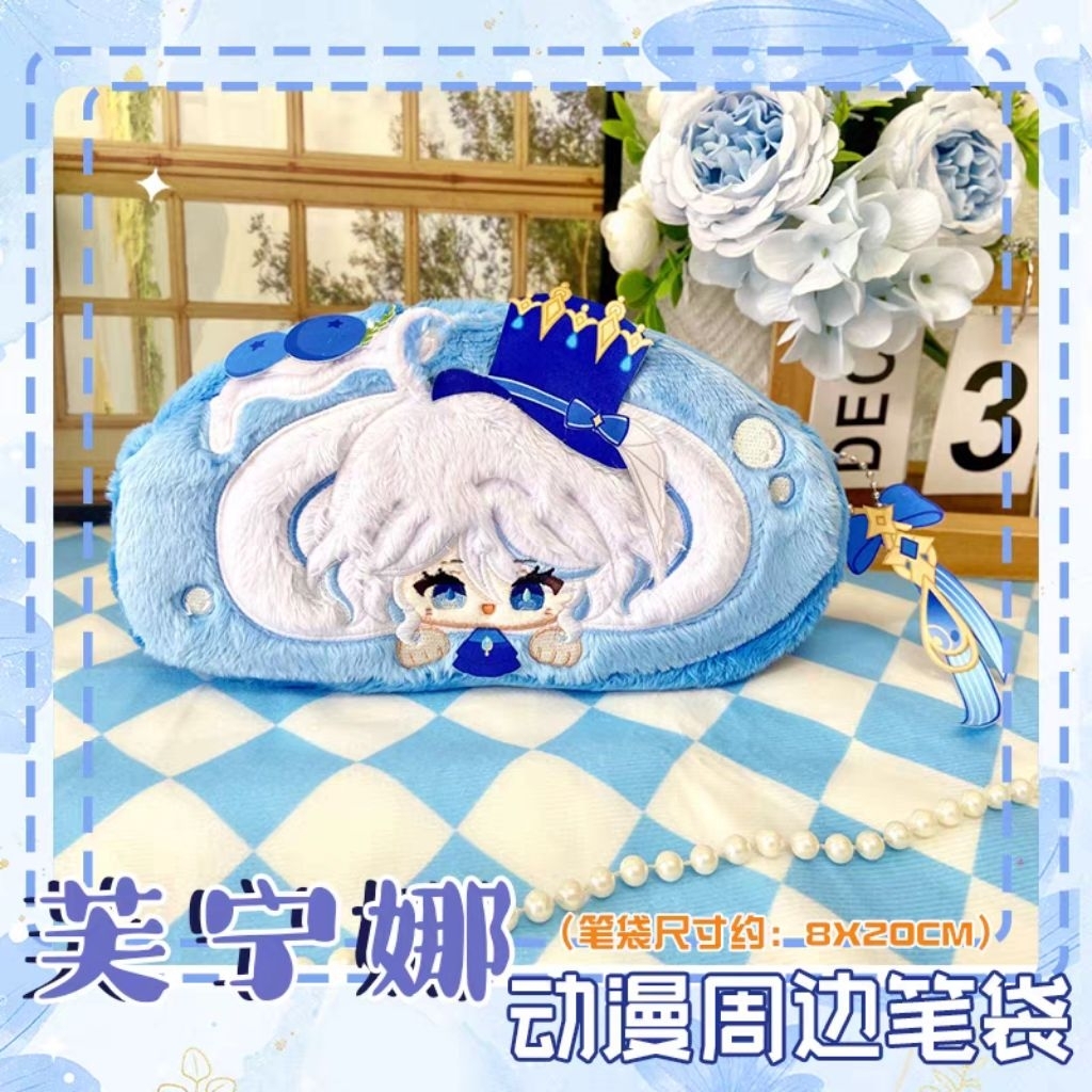 

[PRE-ORDER]Merchandise Genshin Impact – Furina Genshin Impact tempat pensil, sarung tisu, bentuk cake roll, kotak alat tulis pelajar, dan pouch pena pensil case kotak pensil lucu anime