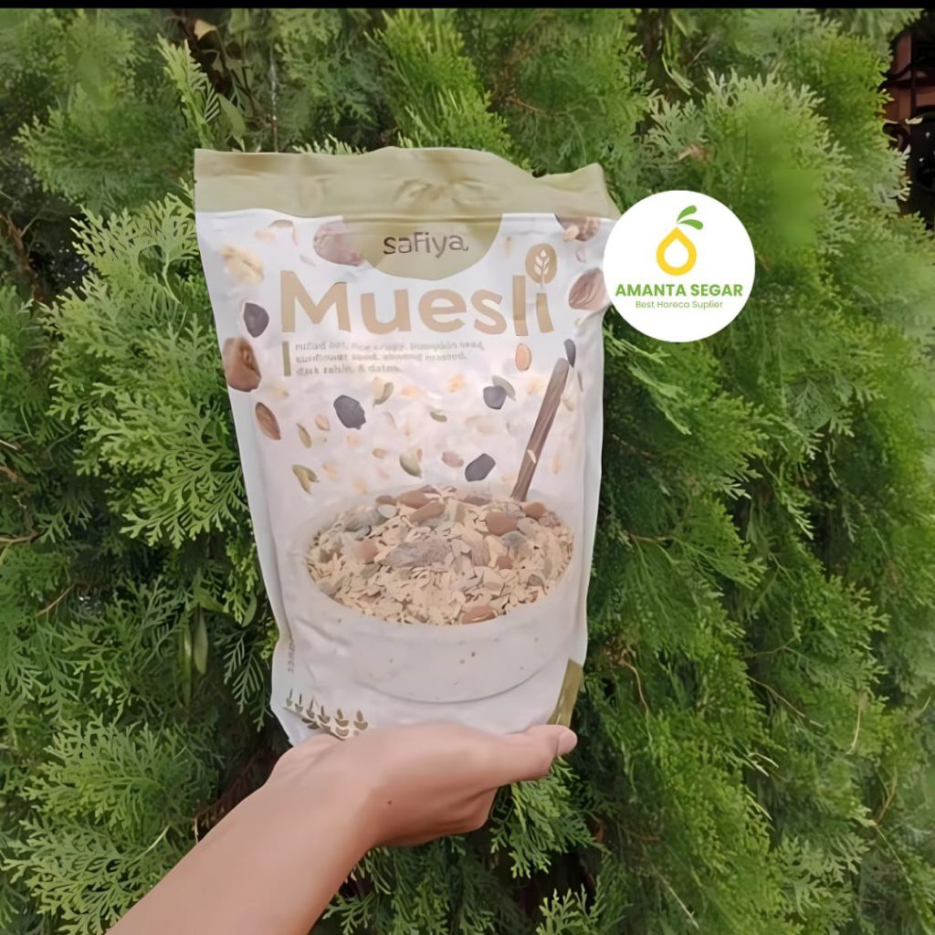 

Muesli Oat Safiya 1kg Dried Fruit Nuts & Seed High Fiber Sereal Sehat