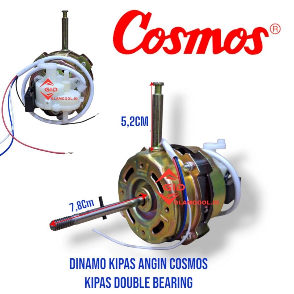 DINAMO MESIN KIPAS ANGIN COSMOS 16,SN TWINO DOUBLE BEARING