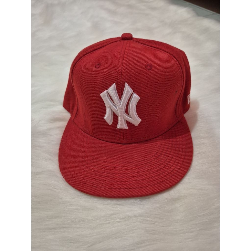 snapback ny merah topi cap preloved pribadi unisex