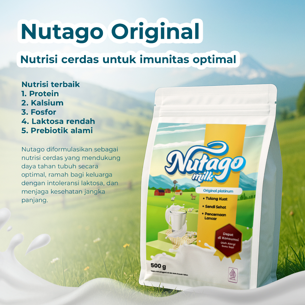 

NUTAGO Susu Kambing Etawa Bubuk Original 500gram Organik Alami