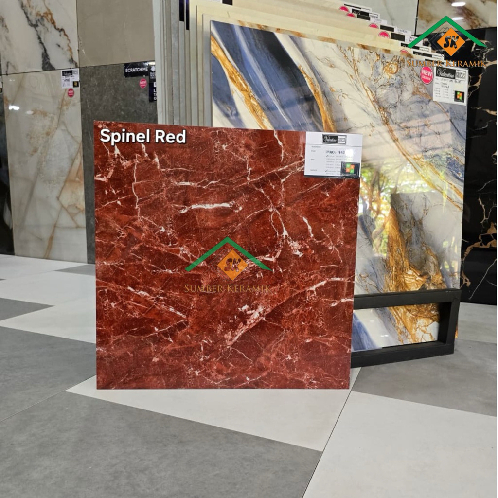 Granite lantai 60x60 spinel red | Glazed polished | Grade AAA