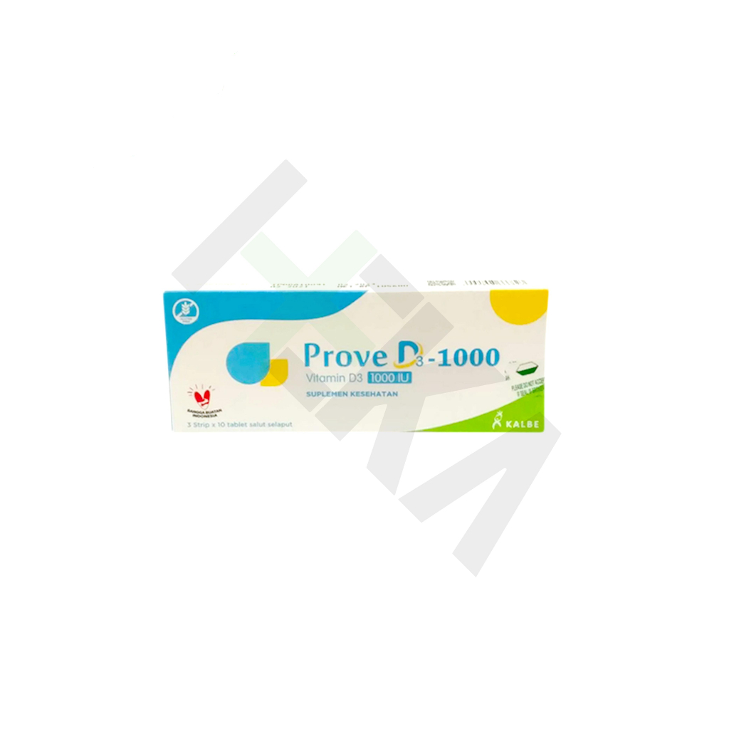 Prove D3 1000 IU Kalbe - Vitamin D3 Box 30 Tablet [Tembalang]