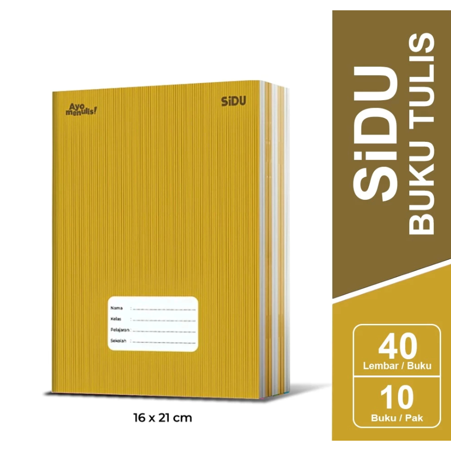 

Buku Tulis SIDU Sinar Dunia 40 Lembar Sampul Coklat / Kraf (Isi 10 Buku)